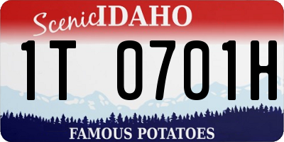 ID license plate 1T0701H