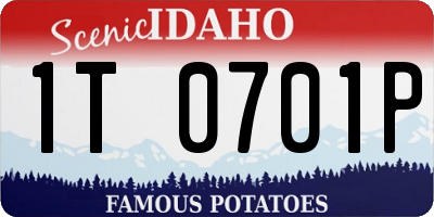 ID license plate 1T0701P