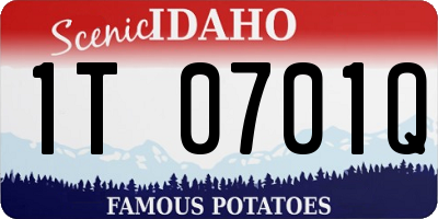 ID license plate 1T0701Q
