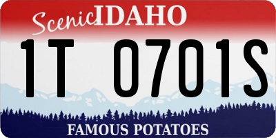 ID license plate 1T0701S