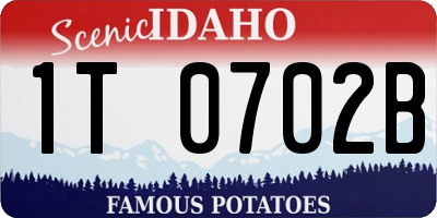 ID license plate 1T0702B