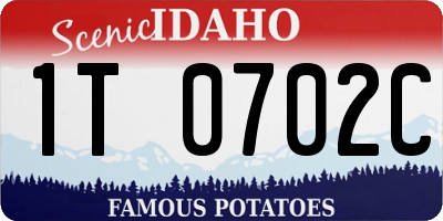 ID license plate 1T0702C