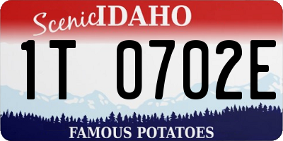 ID license plate 1T0702E