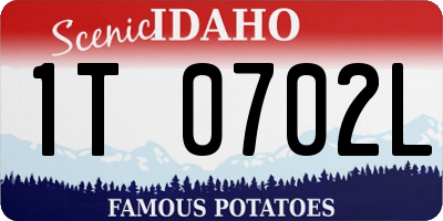 ID license plate 1T0702L
