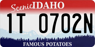 ID license plate 1T0702N