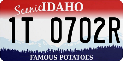 ID license plate 1T0702R