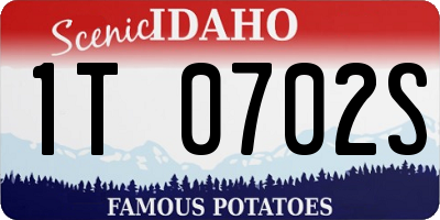 ID license plate 1T0702S