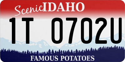 ID license plate 1T0702U