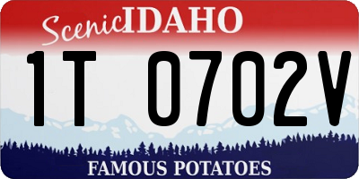 ID license plate 1T0702V