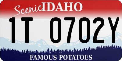 ID license plate 1T0702Y