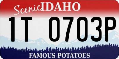 ID license plate 1T0703P