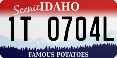 ID license plate 1T0704L