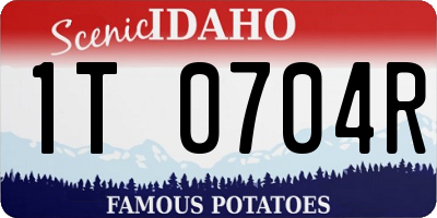 ID license plate 1T0704R