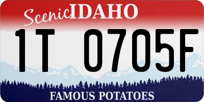 ID license plate 1T0705F