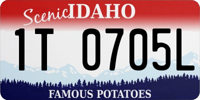 ID license plate 1T0705L
