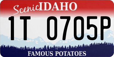 ID license plate 1T0705P