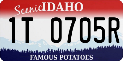 ID license plate 1T0705R