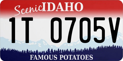 ID license plate 1T0705V