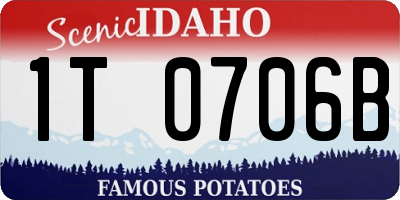 ID license plate 1T0706B