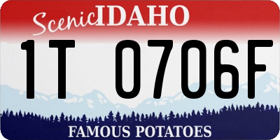 ID license plate 1T0706F