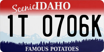 ID license plate 1T0706K