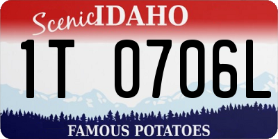 ID license plate 1T0706L