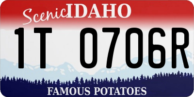 ID license plate 1T0706R