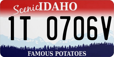 ID license plate 1T0706V