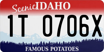 ID license plate 1T0706X