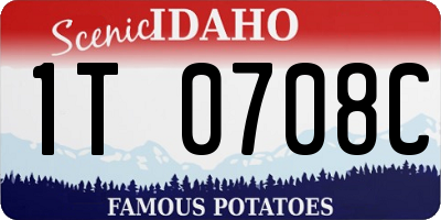 ID license plate 1T0708C