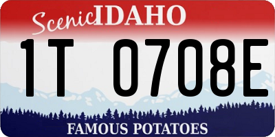 ID license plate 1T0708E