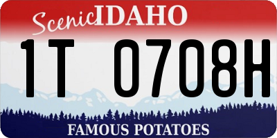 ID license plate 1T0708H