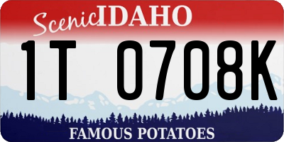 ID license plate 1T0708K