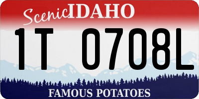 ID license plate 1T0708L