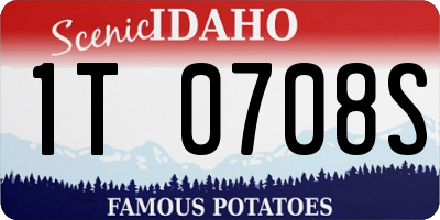 ID license plate 1T0708S
