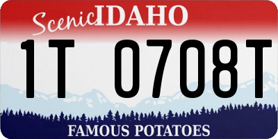 ID license plate 1T0708T