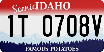 ID license plate 1T0708V