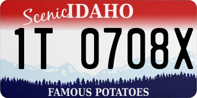 ID license plate 1T0708X