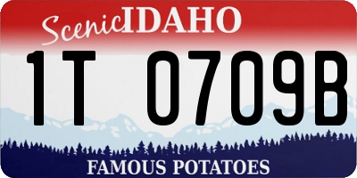 ID license plate 1T0709B