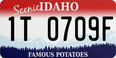 ID license plate 1T0709F