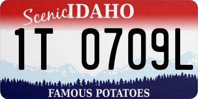 ID license plate 1T0709L