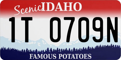 ID license plate 1T0709N