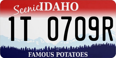 ID license plate 1T0709R