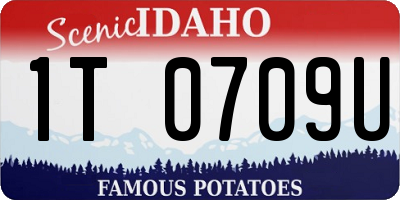ID license plate 1T0709U