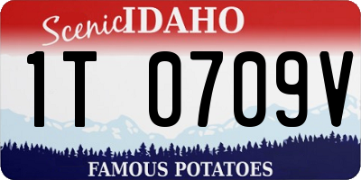 ID license plate 1T0709V
