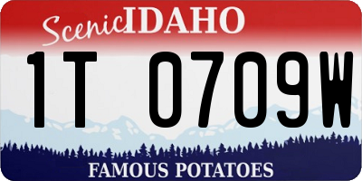 ID license plate 1T0709W
