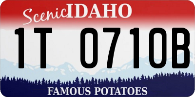 ID license plate 1T0710B