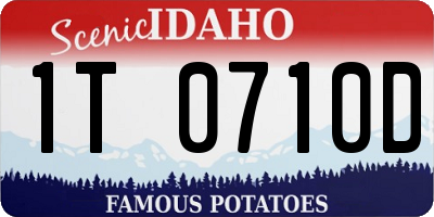 ID license plate 1T0710D