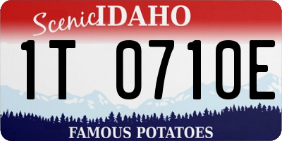 ID license plate 1T0710E