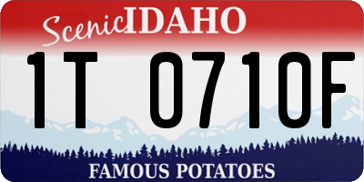 ID license plate 1T0710F